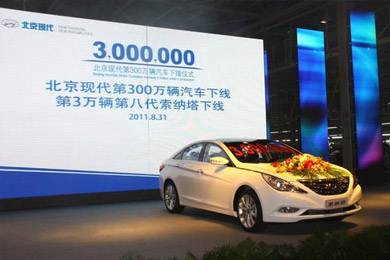 9年創(chuàng)300萬(wàn)紀(jì)錄，北京現(xiàn)代力圖千萬(wàn)